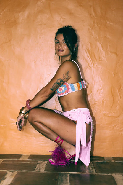 Alana Crochet Bralette Multi-Colour
