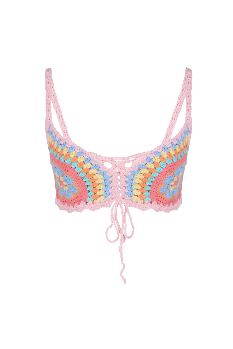 Alana Crochet Bralette Multi-Colour