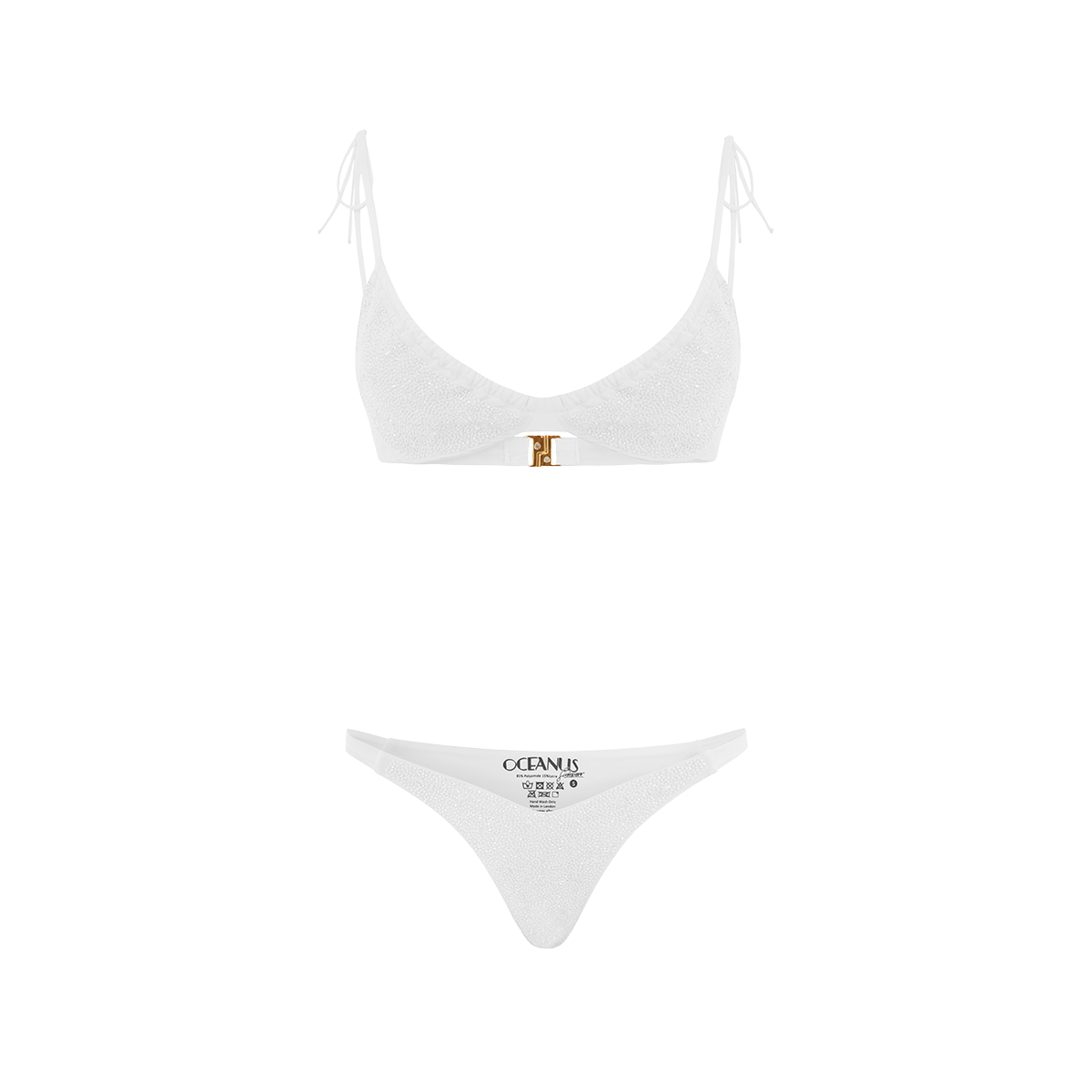 Ariel Hand Embroidered Underwire Bikini Top