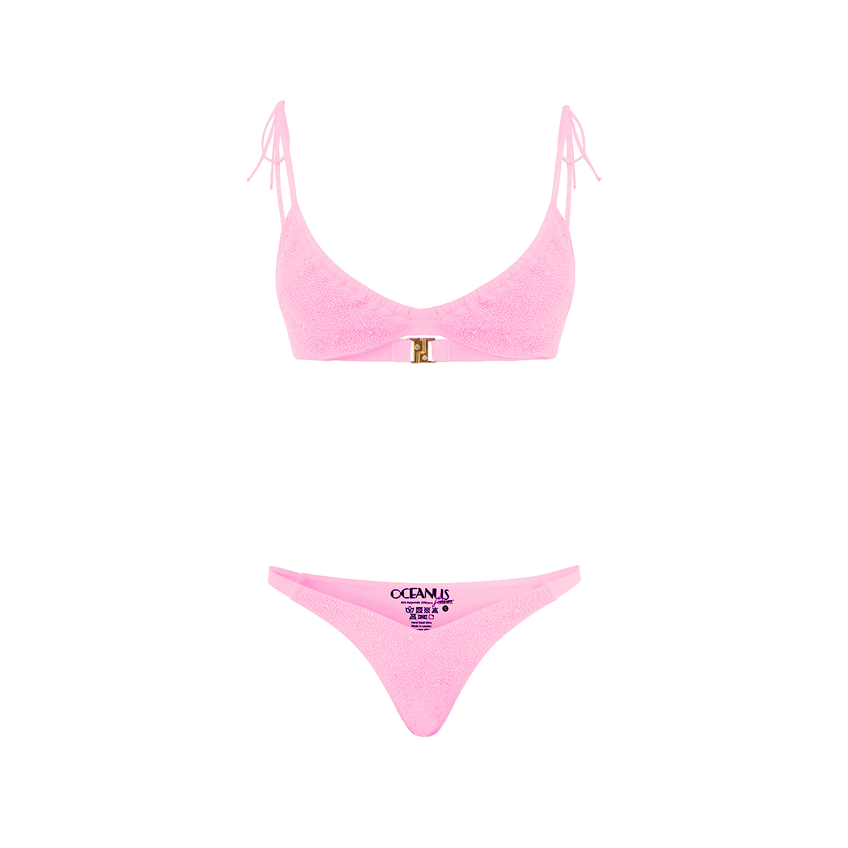 Ariel Hand Embroidered Underwire Bikini Top